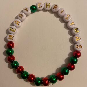 Merry Christmas Beaded Bracelet